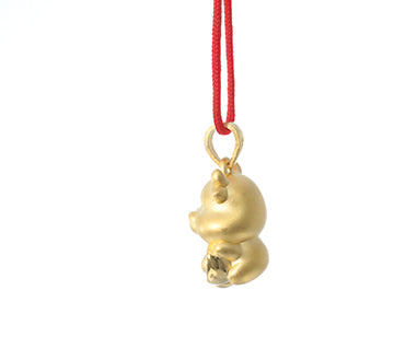 24K Gold Ox Pendant