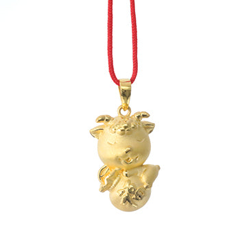 24K Gold Ram Pendant