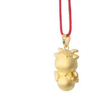 24K Gold Ram Pendant