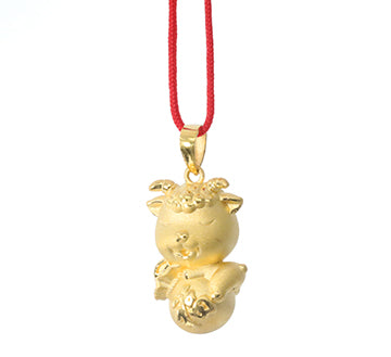 24K Gold Ram Pendant