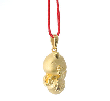 24K Gold Rooster Pendant