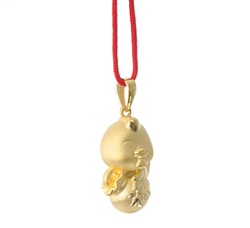 24K Gold Rooster Pendant