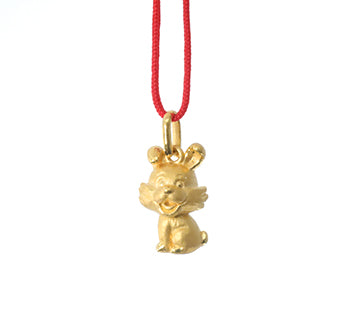 24K Gold Rabbit Pendant