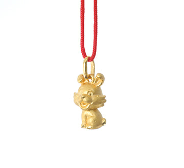 24K Gold Rabbit Pendant