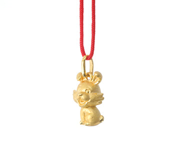 24K Gold Rabbit Pendant