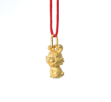 24K Gold Rabbit Pendant