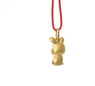 24K Gold Rabbit Pendant