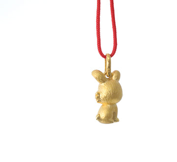 24K Gold Rabbit Pendant