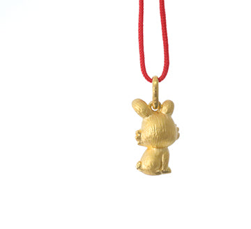 24K Gold Rabbit Pendant