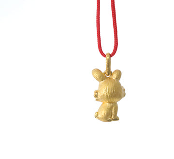 24K Gold Rabbit Pendant