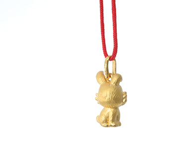 24K Gold Rabbit Pendant