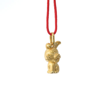 24K Gold Rabbit Pendant