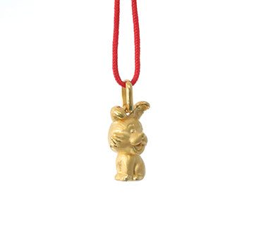 24K Gold Rabbit Pendant