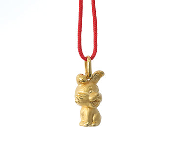 24K Gold Rabbit Pendant