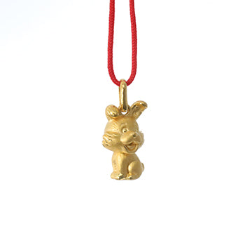 24K Gold Rabbit Pendant