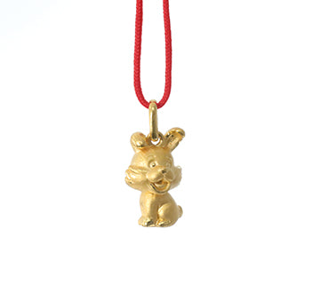 24K Gold Rabbit Pendant