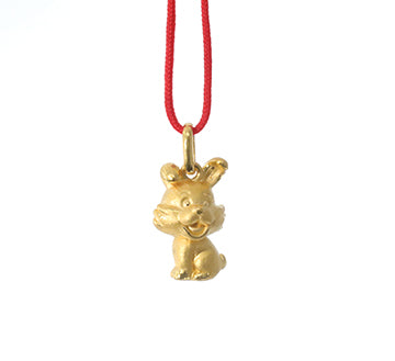 24K Gold Rabbit Pendant