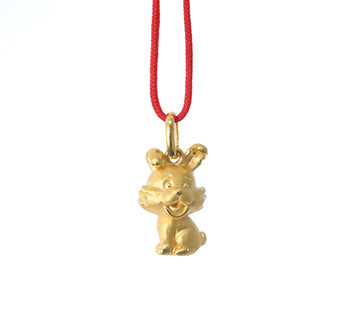 24K Gold Rabbit Pendant