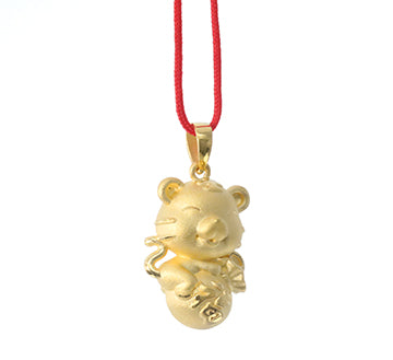 24K Gold Tiger Pendant