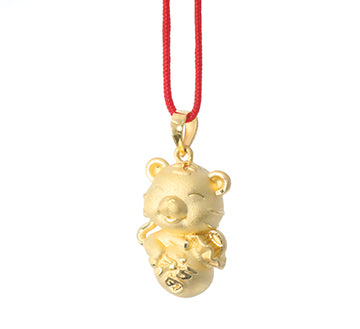 24K Gold Tiger Pendant