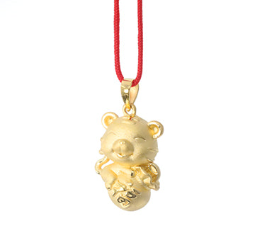 24K Gold Tiger Pendant