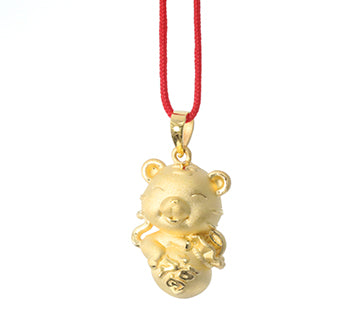 24K Gold Tiger Pendant