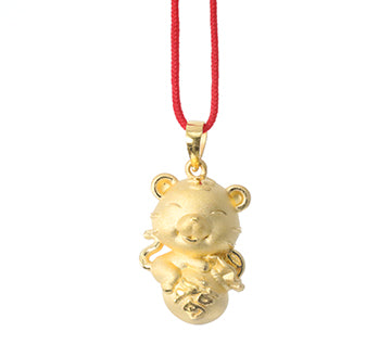 24K Gold Tiger Pendant