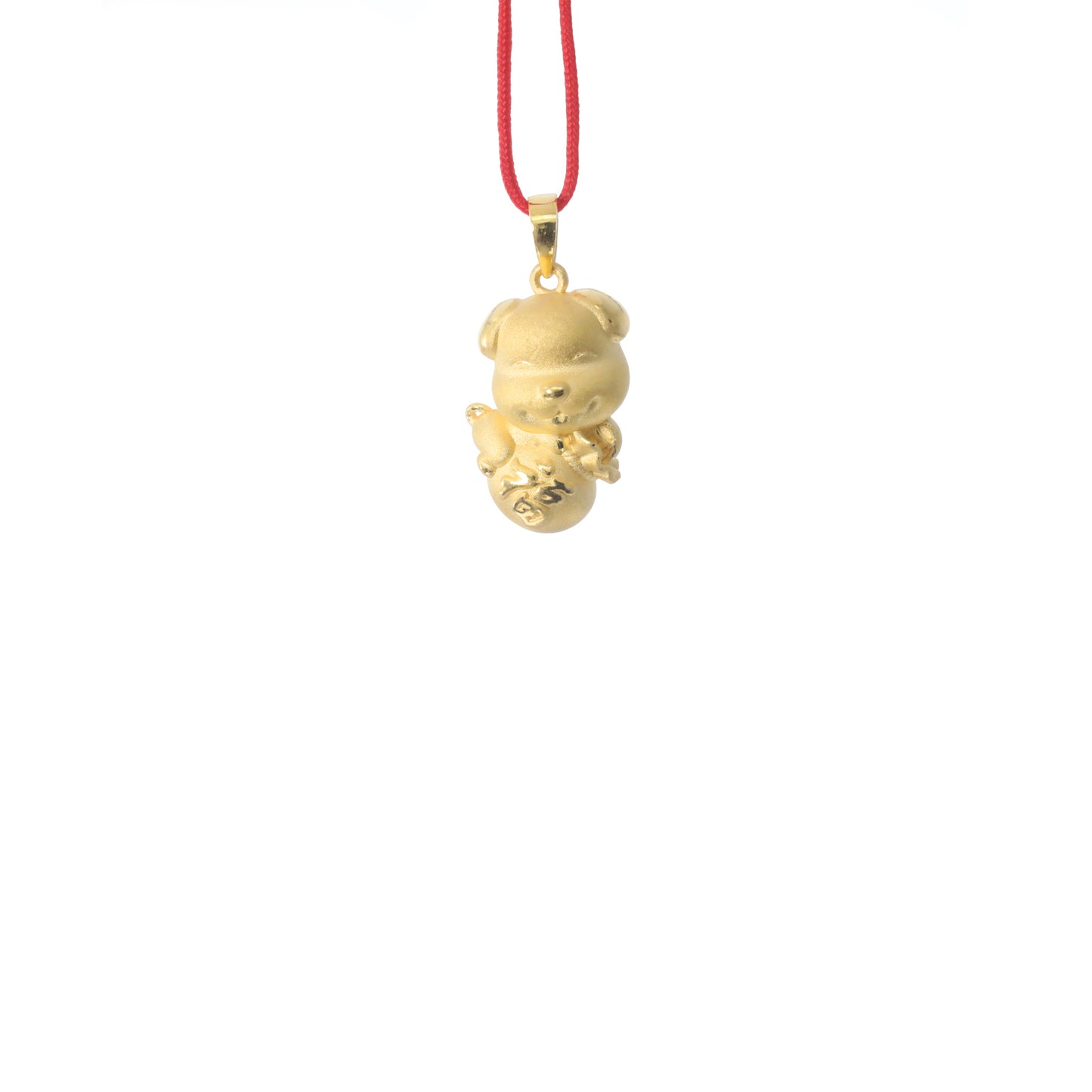 24K Gold Dog Pendant