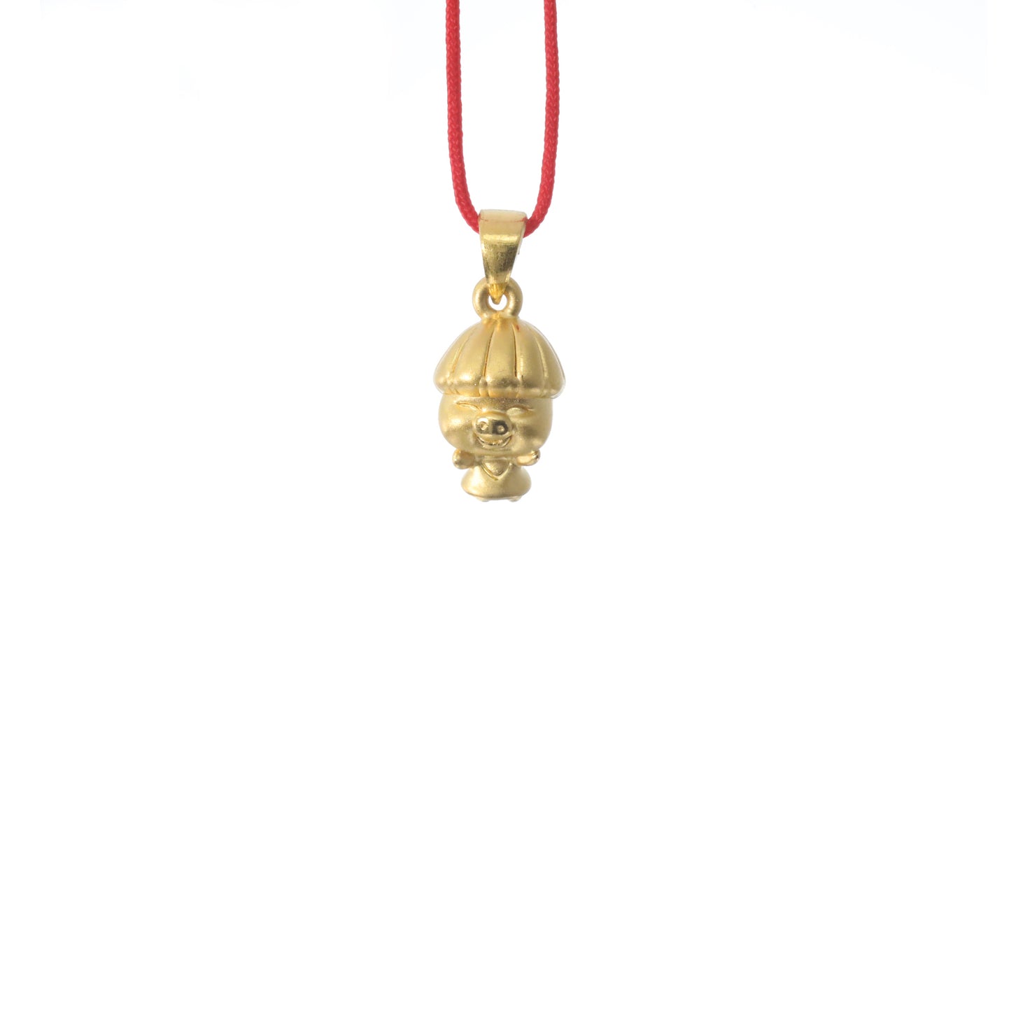 24K Gold Happy Baby Pig Pendant