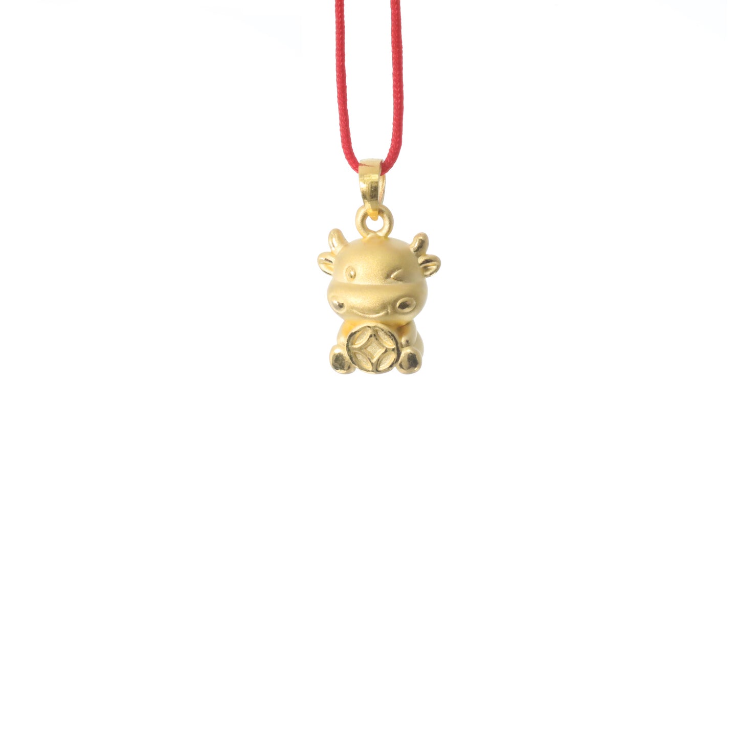 24K Gold Ox Pendant