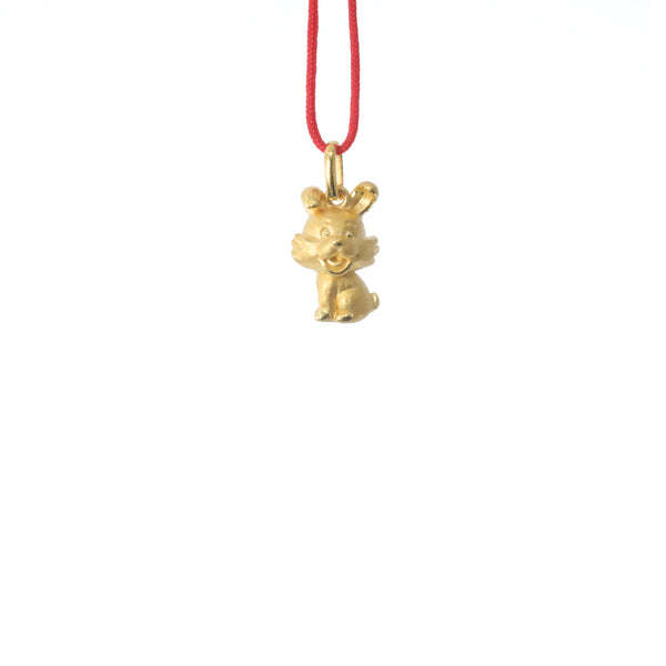 24K Gold Rabbit Pendant