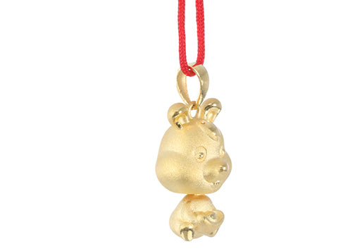 24K Gold Rabbit Pendant