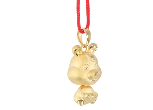 24K Gold Rabbit Pendant