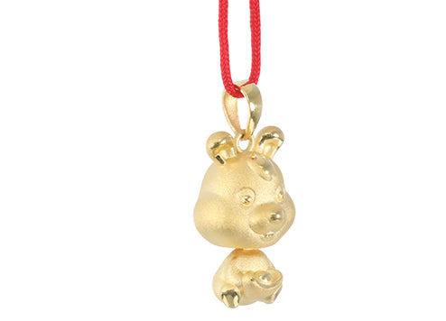 24K Gold Rabbit Pendant