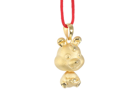 24K Gold Rabbit Pendant