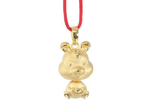 24K Gold Rabbit Pendant