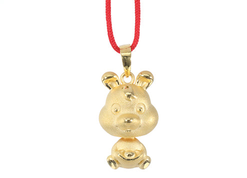 24K Gold Rabbit Pendant