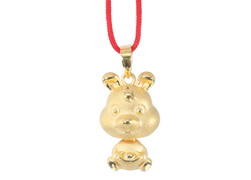 24K Gold Rabbit Pendant