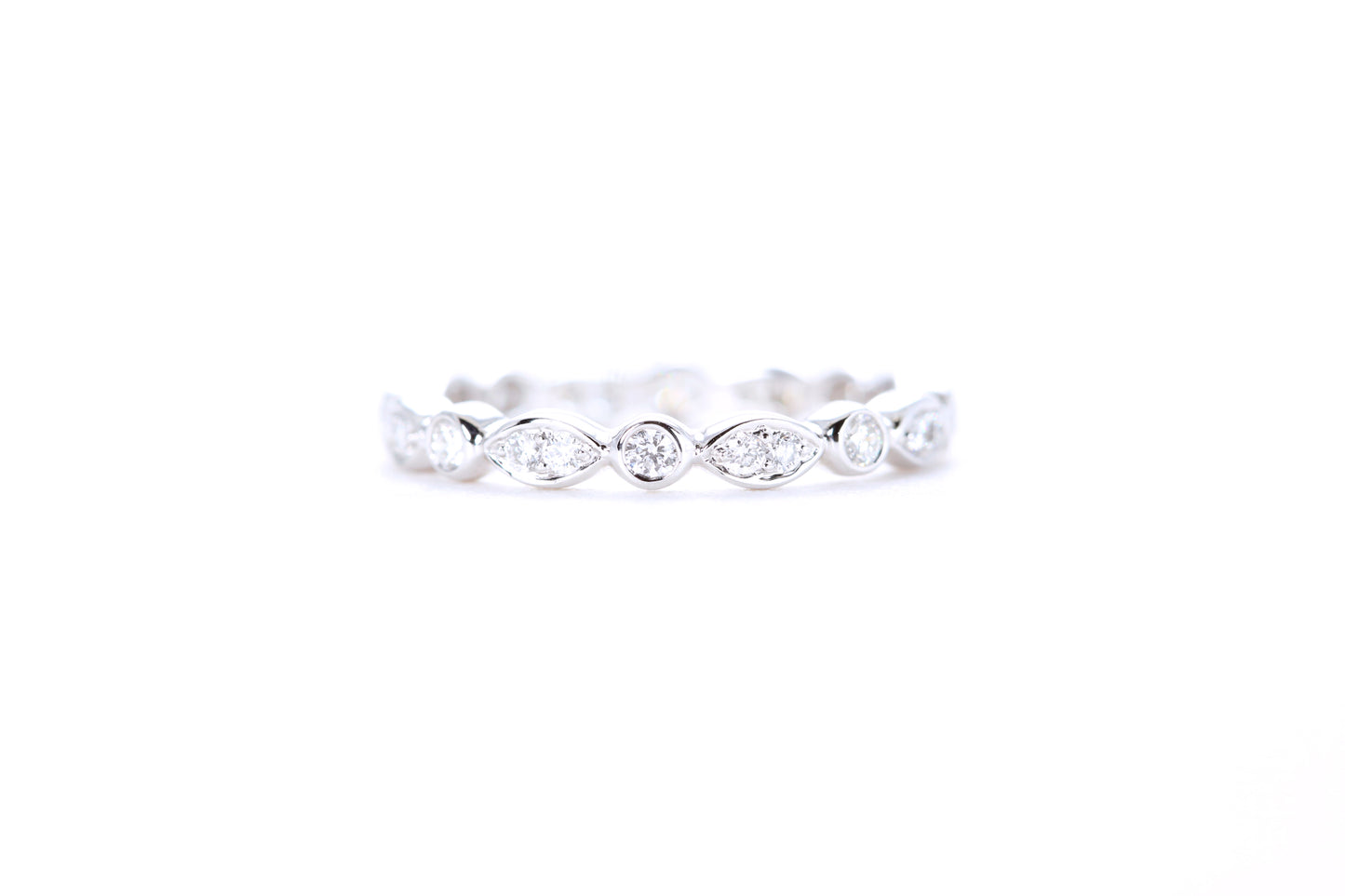 Art Deco Bezel set Diamond Eternity Ring