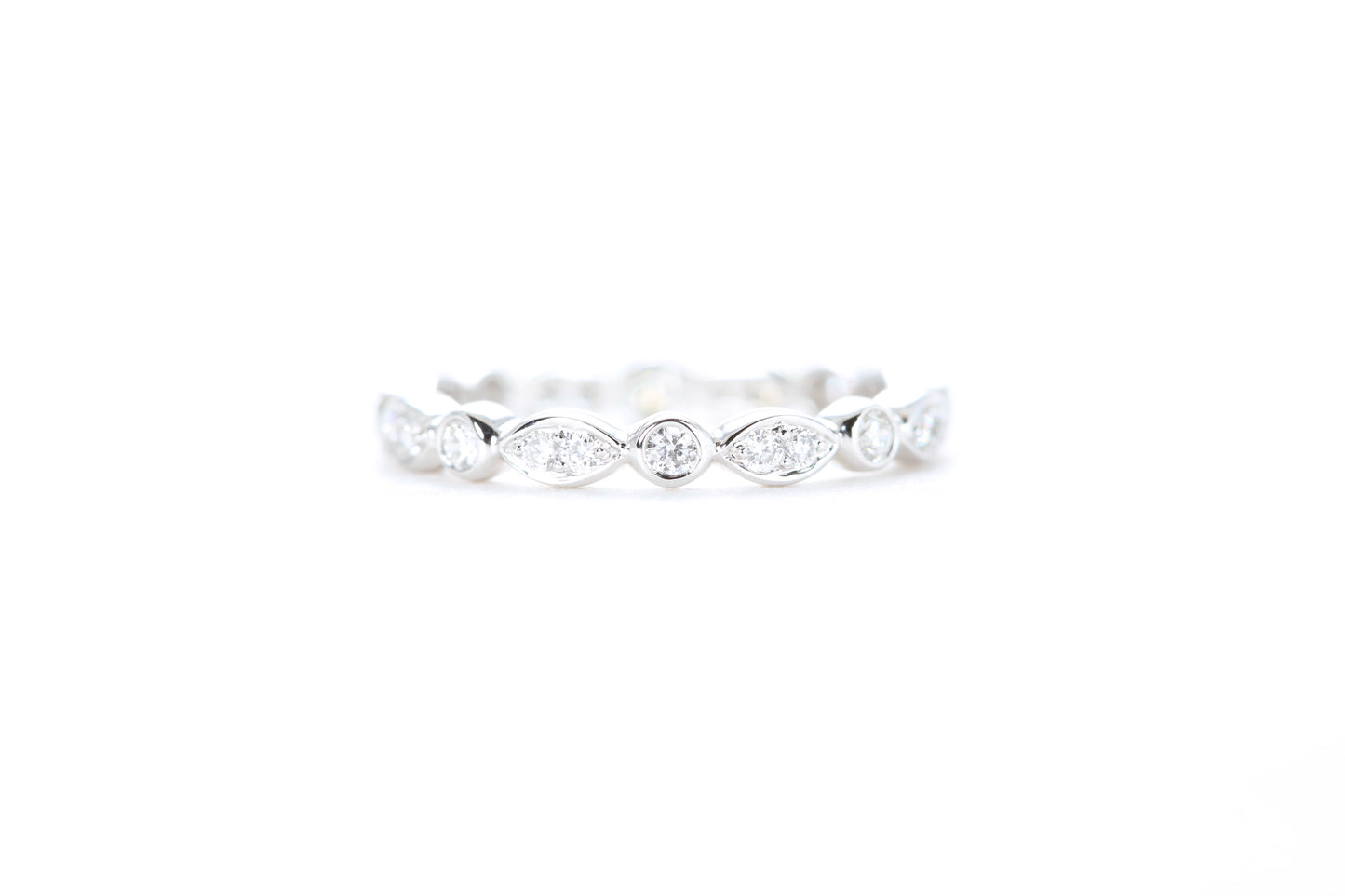 Art Deco Bezel set Diamond Eternity Ring