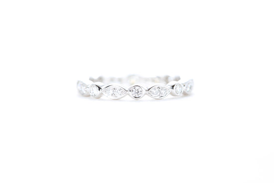 Art Deco Bezel set Diamond Eternity Ring