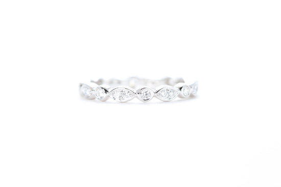 Art Deco Bezel set Diamond Eternity Ring