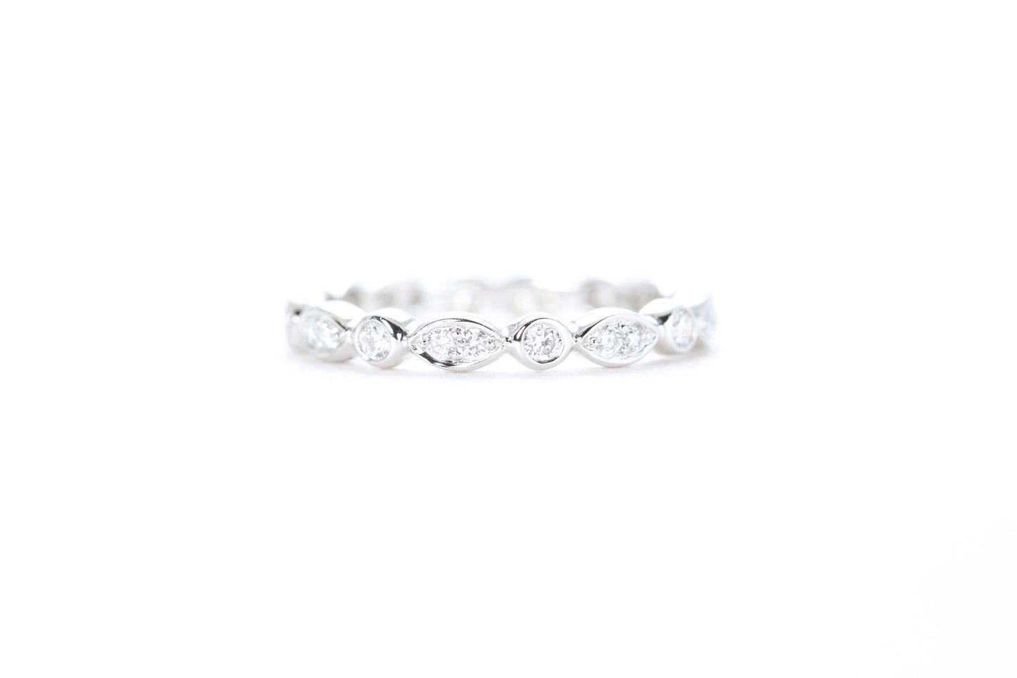 Art Deco Bezel set Diamond Eternity Ring