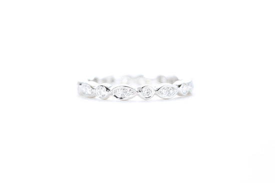 Art Deco Bezel set Diamond Eternity Ring