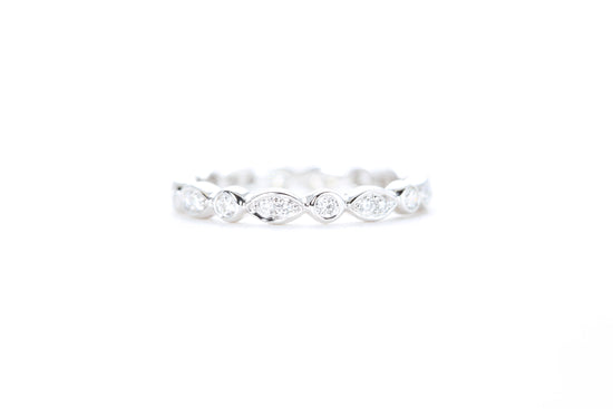 Load image into Gallery viewer, Art Deco Bezel set Diamond Eternity Ring
