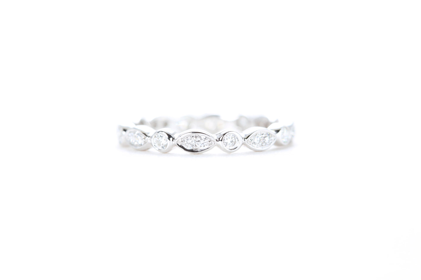 Art Deco Bezel set Diamond Eternity Ring