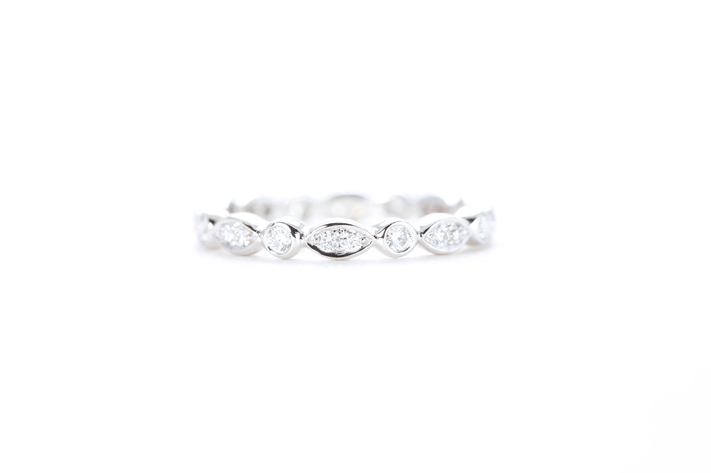 Art Deco Bezel set Diamond Eternity Ring