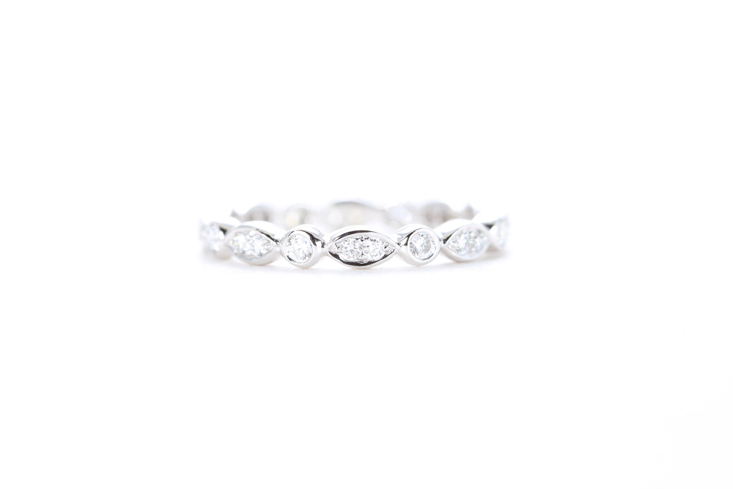 Art Deco Bezel set Diamond Eternity Ring