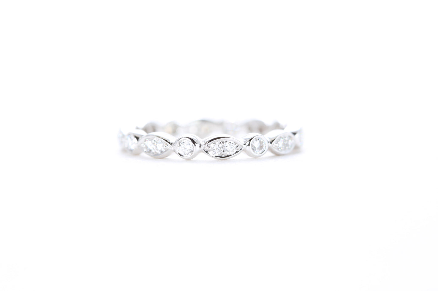 Art Deco Bezel set Diamond Eternity Ring