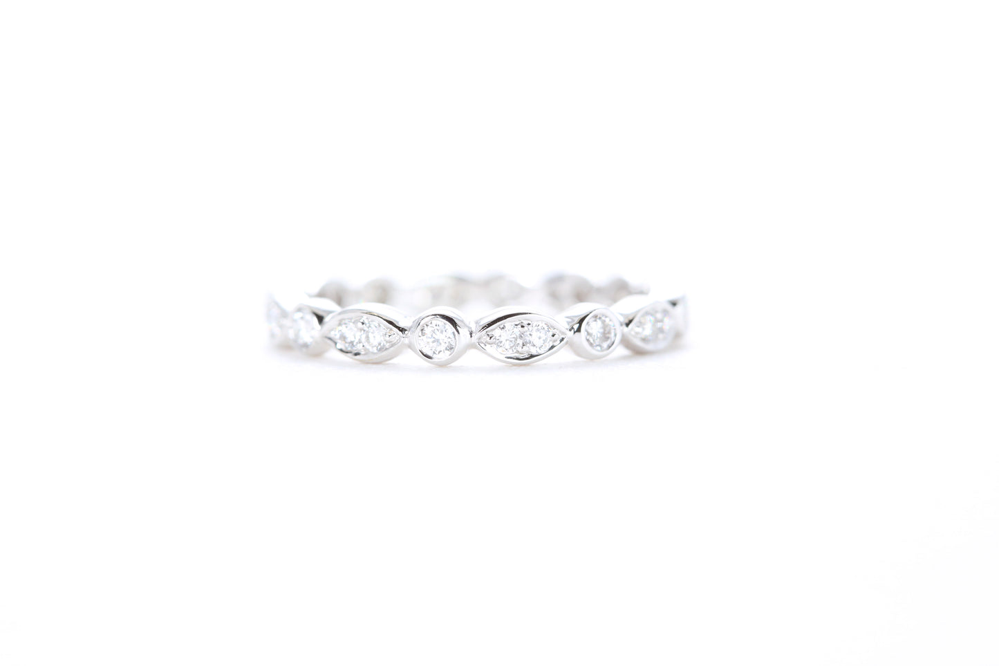 Art Deco Bezel set Diamond Eternity Ring